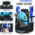 Swim Backpack for Swimmers, Equipment Bag with PVC Transparent Bag for Workout Gear, Black