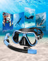 Set,Panoramic Greatever Dry Snorkel Wide View Anti-Fog Scuba Diving Mask,Professional Snorkeling Gear for Adults Kids