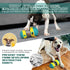 BSISUERM Dog Puzzle Toy Adjustable Treat Dispensing Ball Food Dispenser Tough Slow Feeder Puppy Enrichment Training Toy