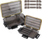 RUNCL Fishing Tackle Box, Waterproof 3600 3700 Tray with Adjustable Dividers for Freshwater