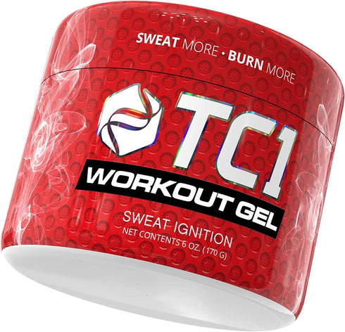 TC1 Sweat Ignition Workout Gel, Topical Thermogenic with Capsaicin, 6 oz Jar