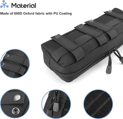 ProCase Tactical Admin Pouch, Versatile Molle EDC Carry Bag for Magazine, Map and Small Tools