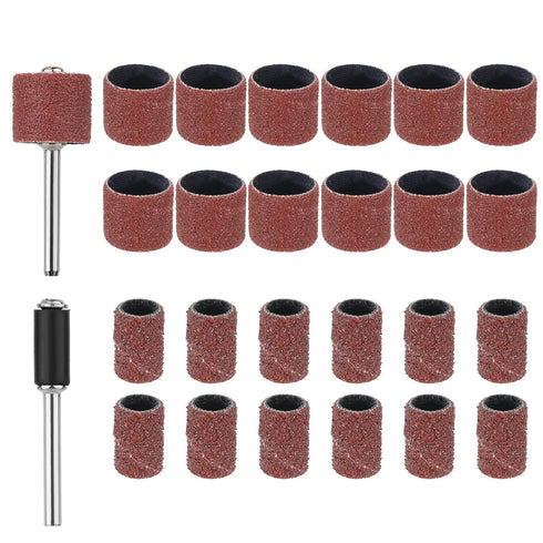 Trinkrittey 26 Pack Pet Nail Grinder Replacement Kit Sanding Drum Set with Grit