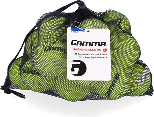 Gamma Pressureless Tennis Ball Bags, 10, 12, 18, 20 Pack Sizes, Tennis