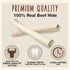 10-Inch, 8 Count Cadet Premium Grade Beef Hide, Long-Lasting Rawhide Rolls, Single-Ingredient Dog Chews for Large