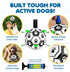 6, 9.6 oz SunGrow Dog Soccer Ball, Interactive Tug-of-War Toy with Straps, Outdoor & Indoor Training, Mental Game
