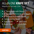 GSI Outdoors Santoku Knife Set for Camping, Grey