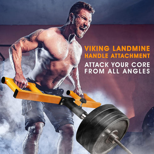 Yes4All Viking Press Attachment/Landmine Attachment for Barbell - Great Landmine Exercise Equipment for 2-Inch Olympic