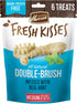 Fresh Kisses Natural Dental Chews Toothbrush Shape Treat for Medium Dogs - 6 ct. Bag by Merrick
