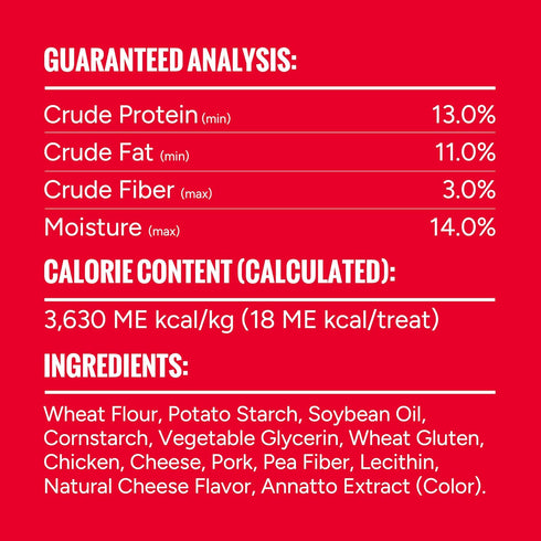 Good 'n' Tasty Triple Flavor Stacks with Cheese, 9 Ounces, Bite Sized Snacks for Dogs with Real Cheese