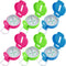 Sabary 6 Pack Multi-Color Mini Lensatic Compass with Lanyard Orienteering Navigation Compasses