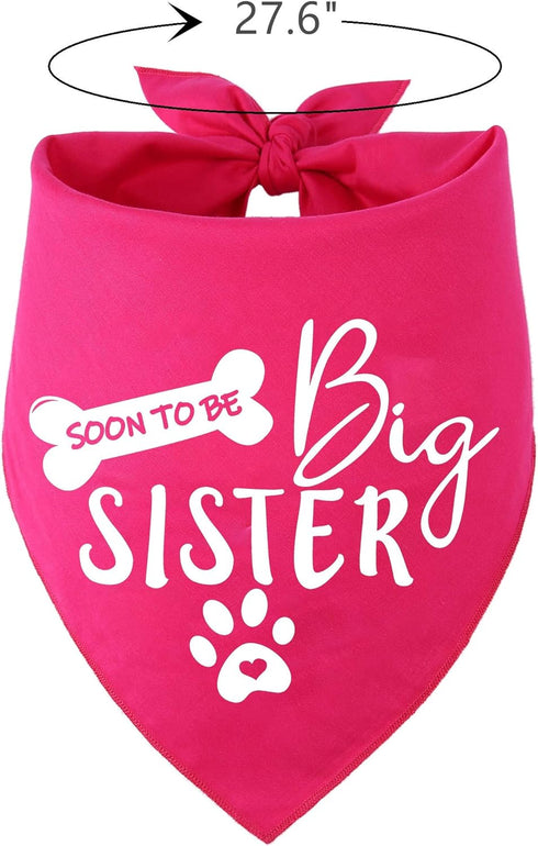 Big Sister Dog Bandana – Reversible Triangle Bibs Pet Scarf