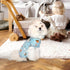 TONY HOBY Dog Pajamas, Soft Breathable Jumpsuit with Cute Smile Cupcake for Small Medium Dogs (Blue, XS)