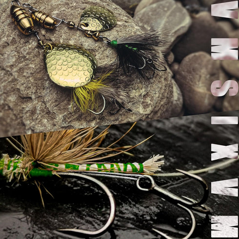 Trout Lures: Rooster Bait Tail Trout Spinners Fishing Lures for Bass, Salmon, Pike, Fishing Spinner Kit
