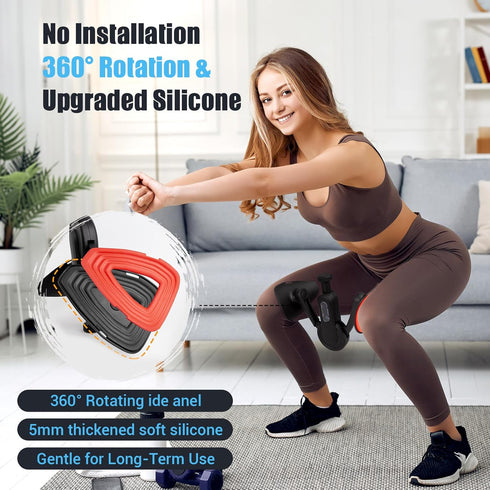 ODCPN 15-80 LB Band(2PC), Inner Thigh Exerciser for Women, Adjustable Resistance Thigh Trainer with Resistance Thigh