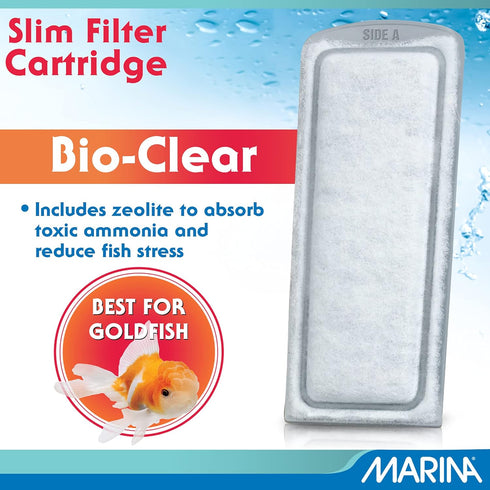 Bio Clear Ceramic Replacement Cartridge Marina for Slim Filters, 3 Pack, White