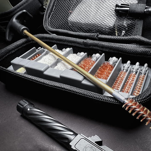 GRITR Universal Multi-Caliber Gun Cleaning Kit, 12 Ga/20 Ga/.22 Cal, Pistol, Rifle & Shotgun Supplies Set