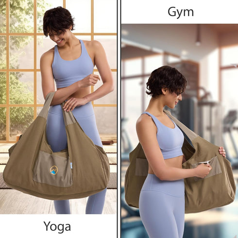JoYnWell Large Yoga Mat Bag Carrier, Stylish Tote with 4 Pockets, Durable and Lightweight