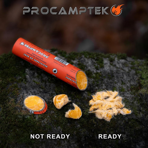 Survival Fire Starting Tinder - Fast Fire Stick, New Fat Rope Stick Version, Waterproof & Non-Toxic (1 Stick)