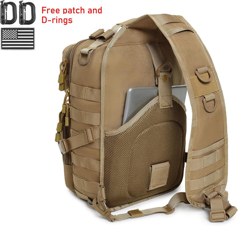 Lemubeane Backpack Pack Pack Tactical Sling Bag Military Rover Shoulder Sling EDC Molle Assault Range Bag Crossbody