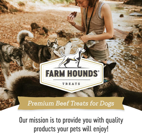 100% 3.5 oz 1 Pack Farm Hounds - Beef Jerky - Premium Natural Jerky for Dogs - Made from Humanely Raised Cattle