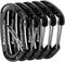 FresKaro 5pcs Nano Carabiner Clips, 8kN 1798lbs Small Sturdy Reliable Strong Spring Wiregate (Choice of 5 Colors)