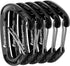 FresKaro 5pcs Nano Carabiner Clips, 8kN 1798lbs Small Sturdy Reliable Strong Spring Wiregate (Choice of 5 Colors)