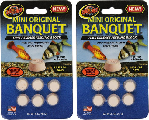 Zoo Med Laboratories AZMBB2 Mini Banquet Block Feeders, 12 Count
