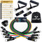 Resistance Bands Set with Yellow Handles, Fitness Bands with Door Anchor, Ankle Straps for Home Gym Workout