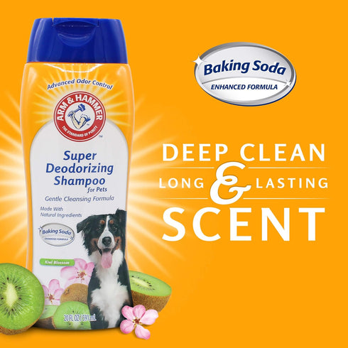Arm & Hammer for Pets Super Deodorizing Shampoo for Dogs, Fresh Kiwi Blossom Scent, 20 oz, 6-Pack, Best Odor Eliminating