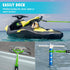 Obcursco 3FT Bungee Dock Lines, Boat Dock Rope, Jet Ski Accessories with 316 Stainless Steel Clip (2 Pack, Black)