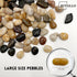 1 Pound Pebbles, 1-3cm River Rocks, for Indoor Plants, High Polished Decorative Stones Vase Filler Fish Tank Aquariums Landscaping Garden Outdoor, Mixed Color