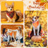 60 Sweetude Pcs Fall Dog Bandanas Bulk Plaid Bandanas for Dogs Autumn Thanksgiving Pet Scarf Bibs Adjustable Triangle