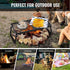 VEVOR Folding Campfire Grill, Heavy Duty Steel Mesh Grate, 22.4" Portable Grilling Rack for Outdoor Open Flame Cooking