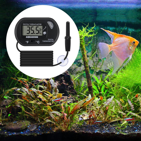 10 Pack Digital Aquarium Thermometer, Fish Tank and Reptile Thermometer with Large LCD Display