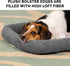 Furhaven Dog Bed for Extra Small Dogs & Indoor Cats, 100% Washable Sherpa Fleece Bolster Crate Pad - Gray, Extra Small