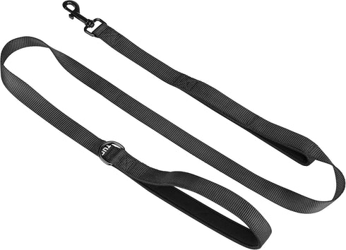 TUG 5 FT Heavy Duty Dog Leash with Padded Traffic Handle for Large & Medium Breed Dogs (Black)