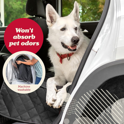 Lusso Gear Dog Car Seat Cover - Waterproof Non-Slip Car Back Seat Protector - Rear Car Seat Cover for Dogs - Universal