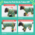 KYEESE Velvet Dog Pajamas, Soft Pjs for Medium Sized Dogs with Yellow Ducks Pattern, Stretchy Pet Jammies Coat Comfy