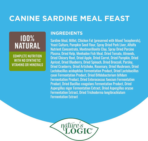 Nature's Logic Canine Sardine Meal Feast, 4.4 lbs