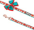 Blueberry Pet Snowman Making Christmas Designer Dog Leash with Bowtie, 5 ft x 3/4", Medium