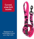 Water & Woods Blaze Patterned Dog Leash, 1" x 6', Neon Pink Tree, Comfortable Handling with Bolt Swivel Snap