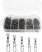Fishing Swivels Snaps Set, Rolling Bearing Swivel with Duo Lock Snap Connector for Freshwater and Saltwater Fishing