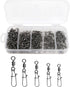 Fishing Swivels Snaps Set, Rolling Bearing Swivel with Duo Lock Snap Connector for Freshwater and Saltwater Fishing