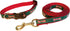 Preston Peppermint Stick Dog Collar and Leash Set for Christmas - Candy Cane Design on Green Ribbon (Small)