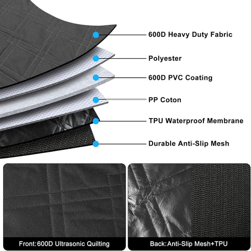 F150 1500, 600D sportuli Dog Car Seat Cover Replace for Ford and Dodge Ram Oxford Cloth Heavy Duty Waterproof Non Slip