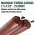 2 Inches 20 Inches, 3 Summer 25 Count Pack LEM Products Mahogany Fibrous Casings, x Non-Edible Sausage Casings, Stuffs