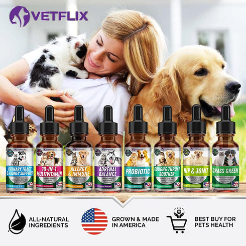 Kennel Cough Treatment for Dogs & Cats, Made in USA, Mullen Leaf & Elderberry Blend, 2 Fl Oz