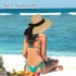 Surblue Straw Summer Hat, Women's Floppy Sun Hat with Wide Brim and Bow