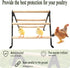 XINYI Parrot,15.7"L 17.7"W 13.2"H Baby Chick Perch Toys for Coop, Metal Stand with Natural Wooden Roosting